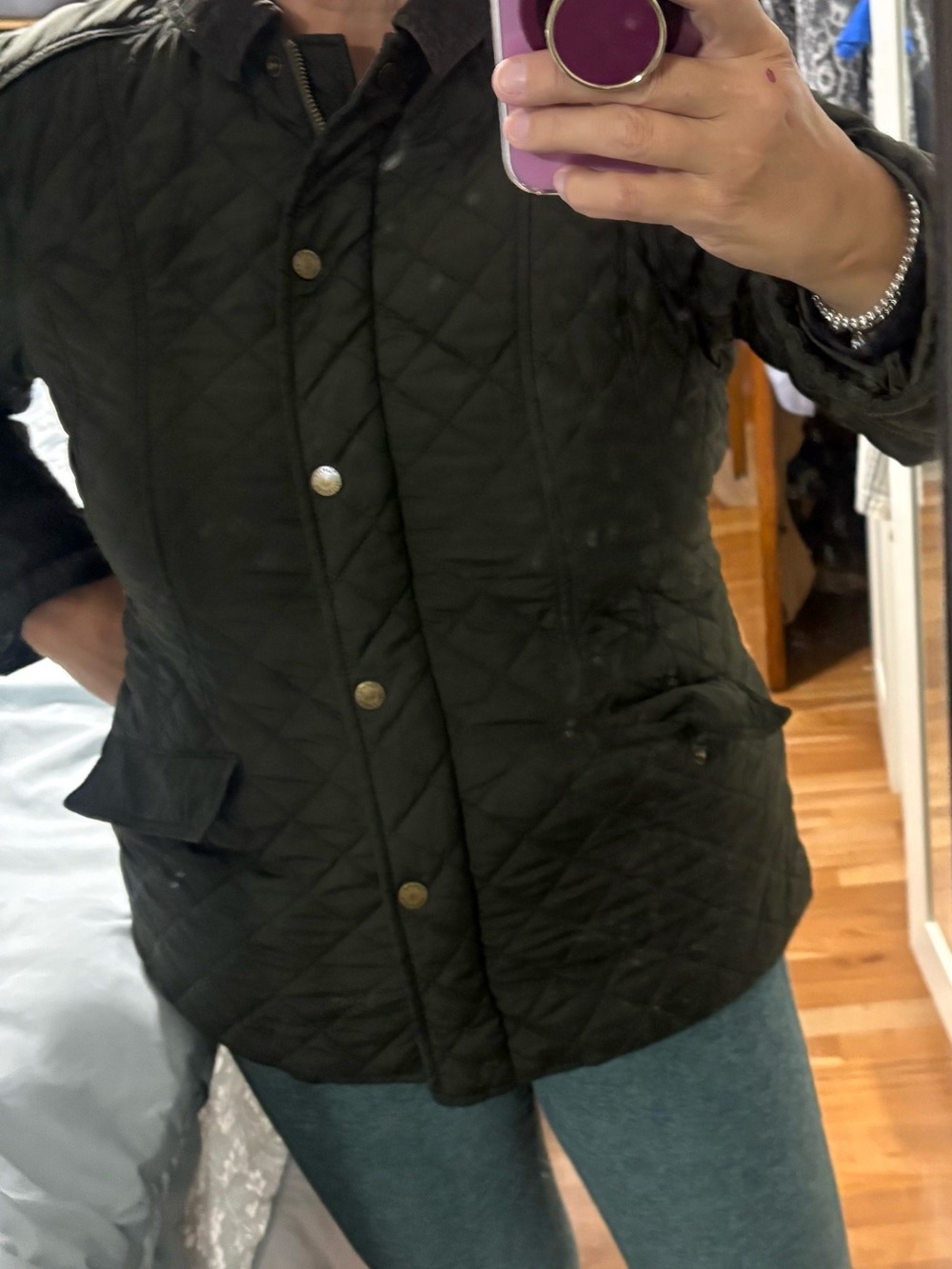 Tommy Hilfiger Quilted green barn Women's Jacket